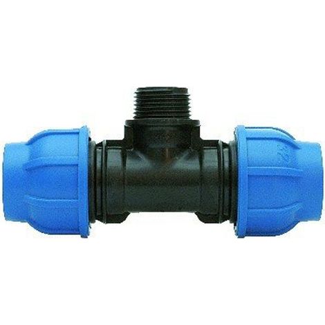 Te a compressione pp diametro 32 x1" maschio x32 mm