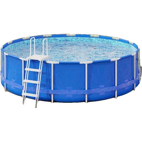 Couverture de piscine, Polyester géotextile, Diamètre 366 cm, S'adapte aux piscines standard, Protection durable, Installation facile en 3 parties (1/5)
