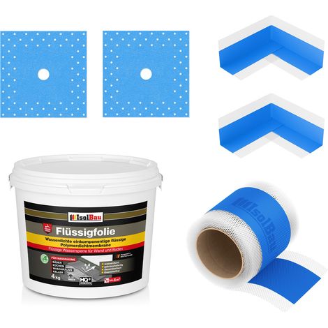 Kit de joint 301B Feuille liquide 4 kg Ruban adhésif 5 m 2 x Coins 2 x Manchons (1/5)