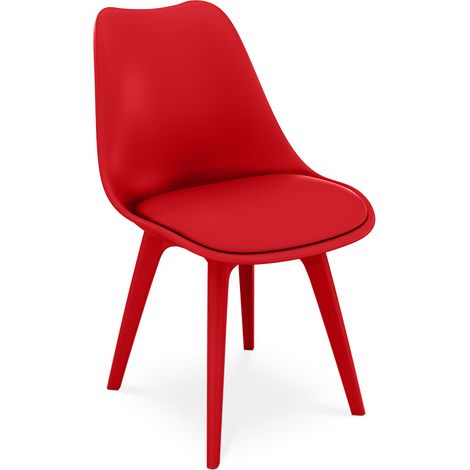 Sedia da pranzo - Stile Scandinavo - Denisse   Rosso