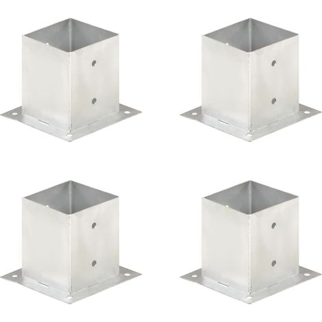 Ancres de poteau 4 pcs Métal galvanisé 121 mm (1/5)