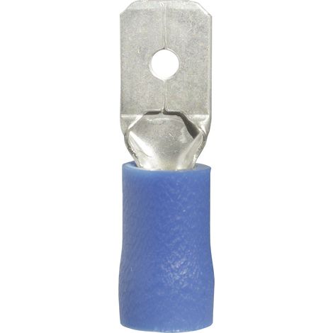 Cosse à languette mâle 6.3 x 0.8 mm Vogt Verbindungstechnik 3911S 180 ° partiellement isolé bleu 1 p (1/2)
