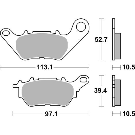 Plaquettes de frein SBS KH662 Street Standard Céramique compatibles avec : Yamaha YZF-R25 '15-'20, YZF-R3 '15-'20, MT-03 '16-'20, MT-25 '16-'20 (arrière)