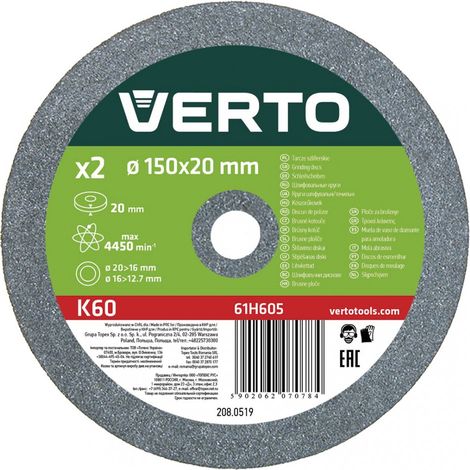 Schleifscheibe Verto 61h605 150 mm Durchmesser 20 mm Dicke