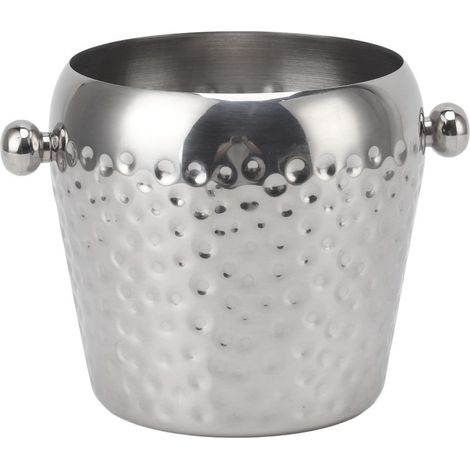 Isolierter 1-Liter-Eiskübel aus Edelstahl für Champagner und Wein, Mini-Gefrierbehälter in Silber (1/5)