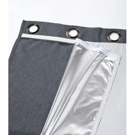 Madeinnature – Doublure pour rideau thermique 135x240cm – Isolation été/hiver – Améliore confort thermique jusqu'à 3°C – Installation facile (1/2)