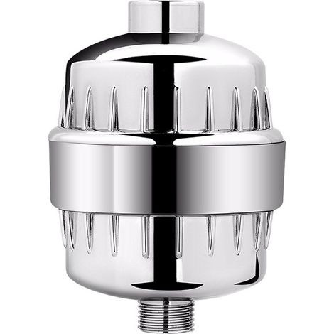 Filtre de douche à 15 étapes avec pales de ventilation, filtre à eau pour pommeau de douche avec système de filtration multi-cartouches, filtre de douche anti-chlore résiduel, filtre à eau, filtre ant (1/5)