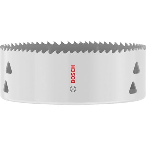 Bosch 1x Sierra de agujero para múltiples materiales roscados (para acero, placas de yeso, Ø 121 mm, accesorios profesionales taladros)
