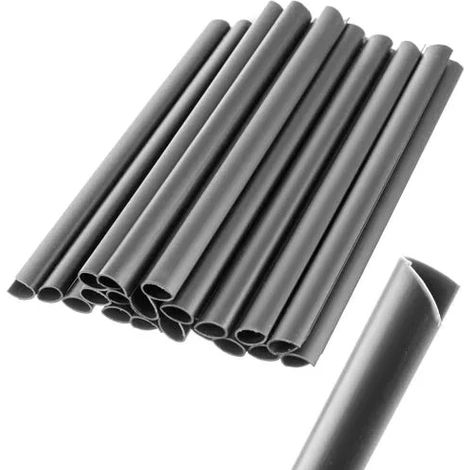 Clips de ruban pour clôture en PVC gris, lot de 20, universels, 19 x 1,25 cm (1/5)