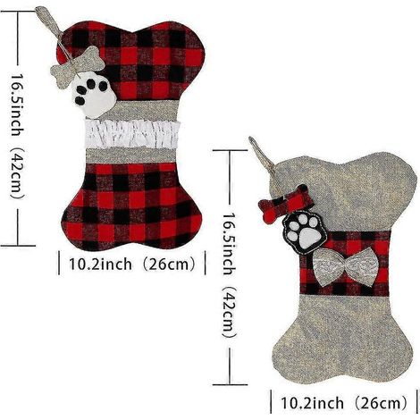 Weihnachtsstrümpfe für Hunde, rote Strickstrümpfe für Hunde, Haustierstrümpfe, Weihnachtsdekoration für Hunde