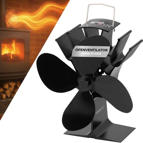 Ventilator Strend Pro, Kamin, Stand, wärmebetrieben, 4-flügelig, schwarz (1/5)