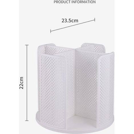 Scaffale girevole nero – Ripiano versatile a 360° per tazze, ufficio e cucina 23,5×22 cm (1/4)