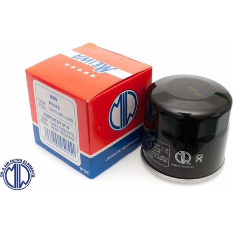 Filtro de aceite MIW HF204 para motocicletas Honda, Kawasaki, Triumph y Yamaha (50 unidades)