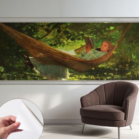 Tapetet Klebetapete für Wohnzimmer Schlafzimmer Küche - Wanddekoration Entspannung in der Hängematte 250x104 cm (1/5)