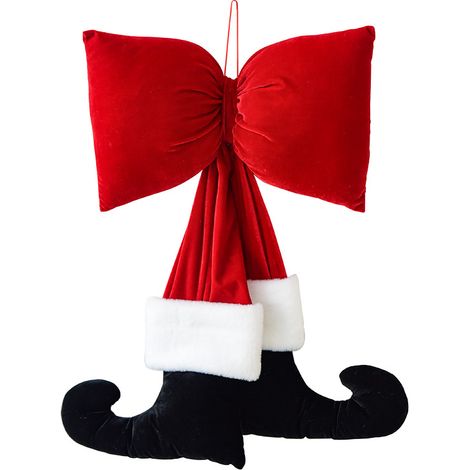 Weihnachtsschleifen – Weihnachtsdekoration – Schleifen mit Ständern – Baum-/Fensterdekoration – 40 cm Schleifen mit schwarzen Ständern