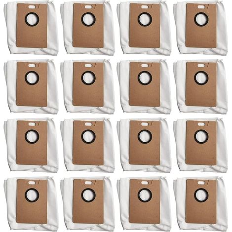 Lot de 16 sacs à poussière, pour robot aspirateur Tapo RV30 Max Plus, accessoires d'aspirateur Tapo RV20 Max Plus RVA202, grande capacité, en tissu non tissé, pièce de rechange (1/5)
