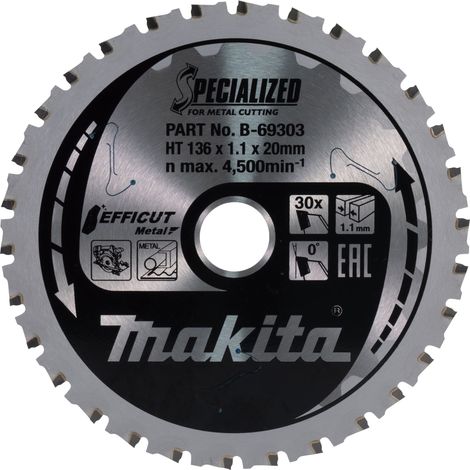 MAKITA B-69303 136X20X30T TCT BLADE