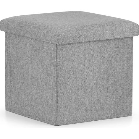 Pouf pliable M - 30x30x30cm gris (1/4)