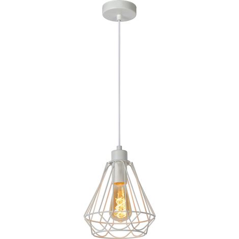 Suspension Lucide Kyara métal blanc Ø20 E27 60W IP20 (1/5)