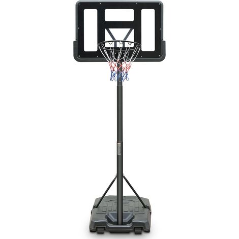 Höhenverstellbarer Basketballkorb für außen 198,12–304,8 cm mit Rollen und Dreieckshalterung (1/4)