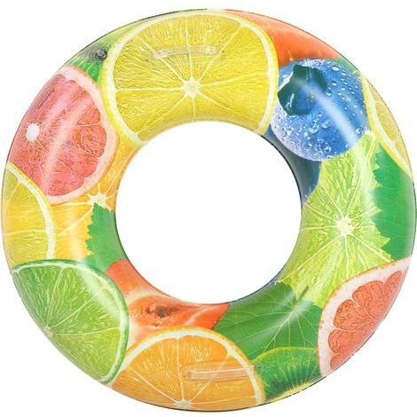 Aufblasbarer Schwimmring mit Früchten für Kinder, Babypool-Schwimmring, runder Schwimmspielzeug-TrainerM (1/5)