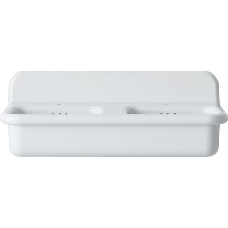 Lavabo retro doble de cerámica de 102 cm - True Colors Lite - Blanco mate (1/3)