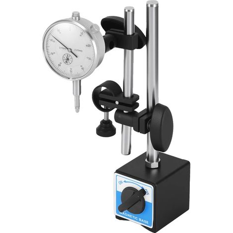 Messuhr, 0-1 Zoll Präzision, 0,01 mm Genauigkeit, 0-10 mm Messbereich, Magnetbasis Halter, fein einstellbarer langer Arm (1/5)