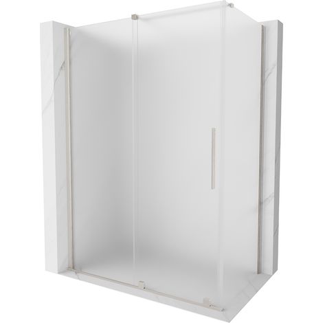 Mexen Velar cabina doccia scorrevole 160 x 70 cm, opaco, nichel spazzolato - 871-160-070-31-97 (1/5)