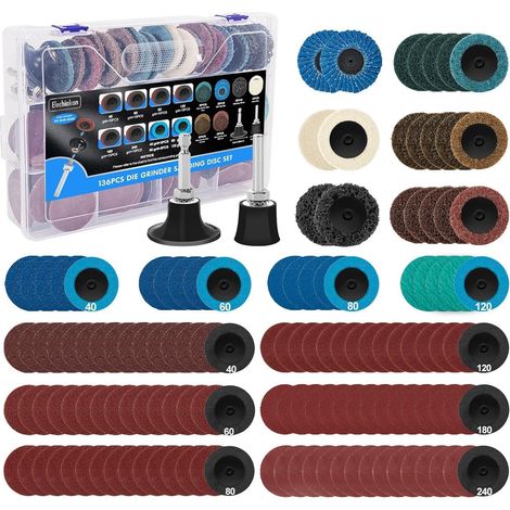 Schleifscheiben-Set 136x 50mm CSD Schnellwechsel für Druckluft (1/5)