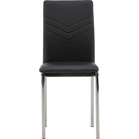 Lily Esszimmerstuhl PU Kunstleder schwarz.