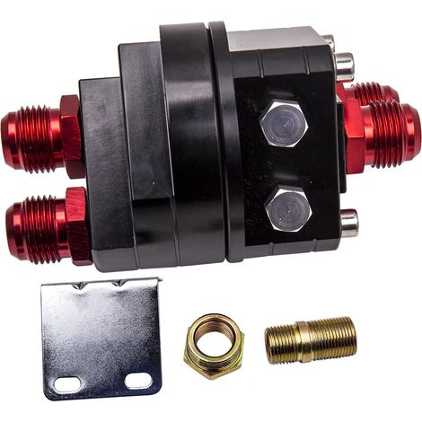 Black Oil Filter Relocation Kit + Cooler Sandwich Plate Adapter AN10 3/4X16 new (1/5)