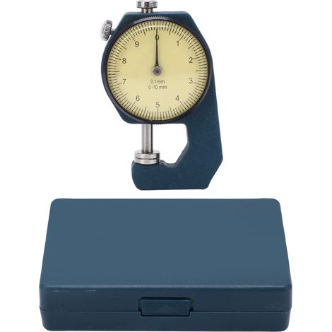 Jauge d'épaisseur portable 0-10mm avec affichage à aiguille et tête plate pour mesures précises (1/5)