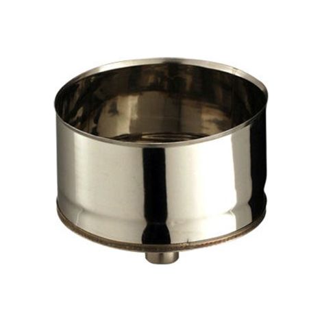Poujoulat – Cône de purge inox SOI – Soudé en continu – Épaisseur 4/10 – Pour chaudières gaz, fioul, bois, charbon