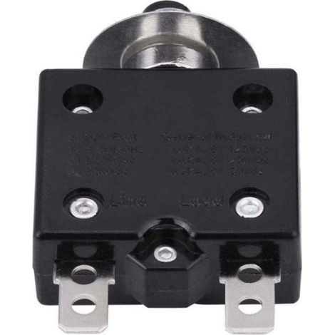 Disjoncteur thermique à réinitialisation - - 5A - 125-250V AC - 50V DC - Bouton-poussoir (1/4)