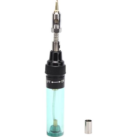 Fer à souder à gaz en forme de stylo, chalumeau à gaz avec poignée ergonomique pour un gain de temps et d'effort, plastique et fer. (1/5)