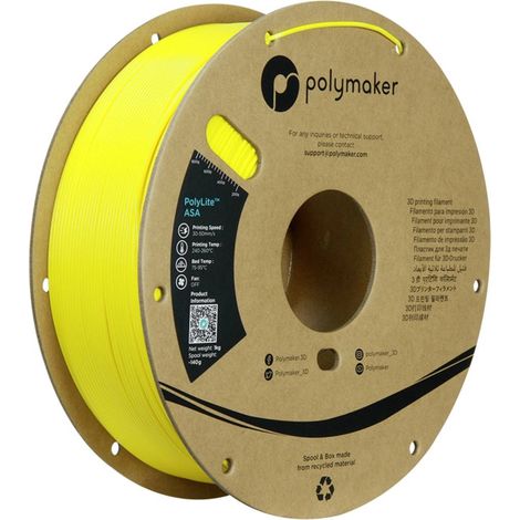 Polymaker PF01031 Yellow Filamento per stampante 3D ASA resistente ai raggi uv, resistente agli agenti atmosferici, res (1/5)