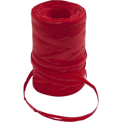 Rocchetto di rafia sintetica rossa, 200 m (kit da 3)