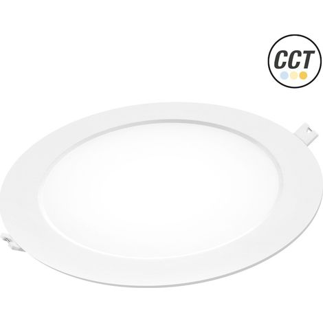 DOWNLIGHT LED PC REDONDO BLA.24W.3CCT (1/2)