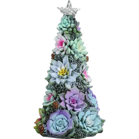 Arbre De Noel En Resine Succulent Decoratif Pour Table Bureau Salon Chambre Decoration Fete (1/2)