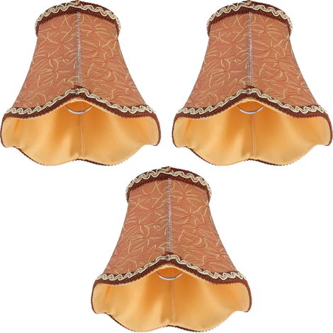 Abat-jour en tissu européen E14, 3 pièces, housse de lampe bougie pour lustre, couleur cuivre, idéal hôtel et KTV (1/5)
