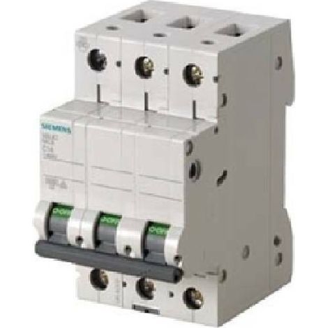 Siemens interruttore magnetotermico modulare 6ka 3 poli 10a 5sl6310-7bb (1/4)