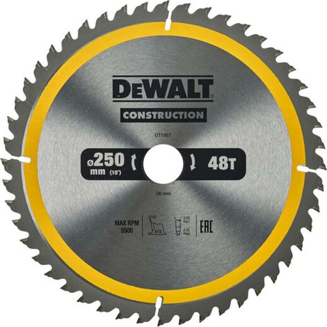 Dewalt DT1957-QZ Lama Sega Circolare 250x30mm 48T Cemento (1/6)
