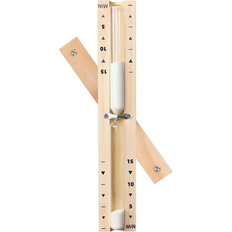 Sablier de sauna 30 minutes - Sablier rotatif en bois avec sable blanc, résistant à la chaleur, adapté aux saunas et spas. (1/5)
