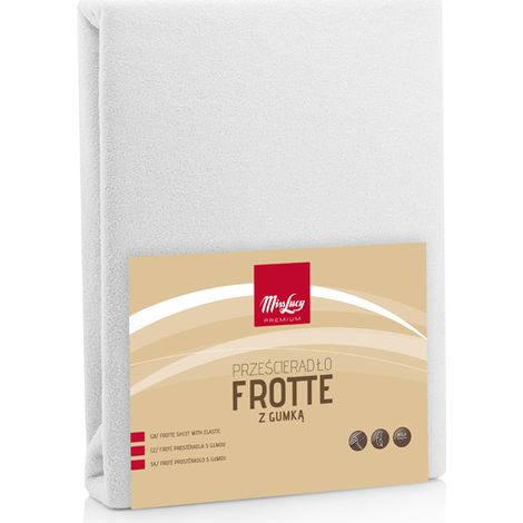 Spannbettlaken aus Frottee, 100 x 200 cm, weiß