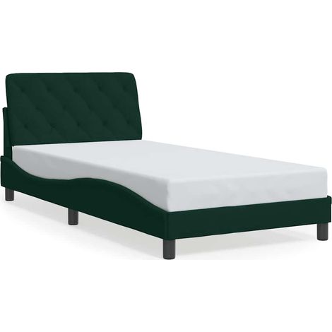 Maison Exclusive - Estructura cama sin colchón terciopelo verde o (1/5)