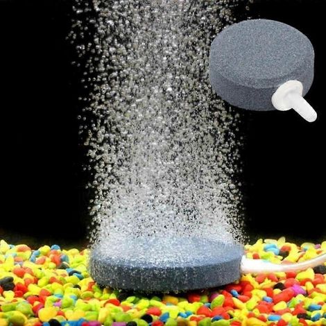 Pierre à bulles d'air de 40 mm pour aquarium, pompe de bassin, disque à bulles d'air, pompe à air pour aquarium hydroponique ( ) (1/5)