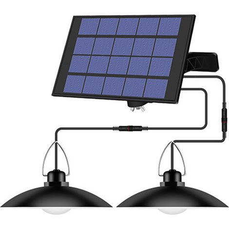 Lámpara colgante LED con energía solar para uso exterior, resistente al agua con clasificación IP65, ideal para puertas, patios y pasillos. (1/5)