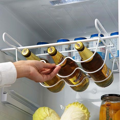 Étagères de réfrigérateur de cuisine, étagères à canettes, porte-bouteilles de bière, étagères en fer forgé, étagères de rangement, étagères de rangement pour réfrigérateur (1/5)