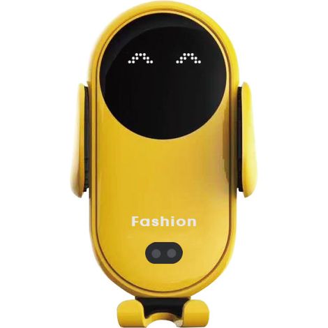 S11 Car Wireless Charging Clip Smart Infrared Sensor Phone Holder Charger Fast Charger -- S11 Yellow (1/3)