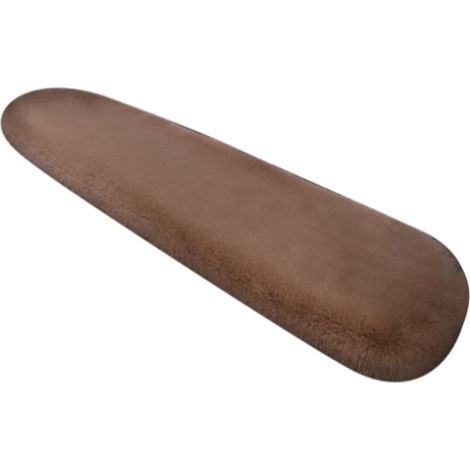 Coussin de siège auto hiver en peluche épais carré chaud rembourrage intérieur véhicule marron Cameo banquette arrière (1/5)